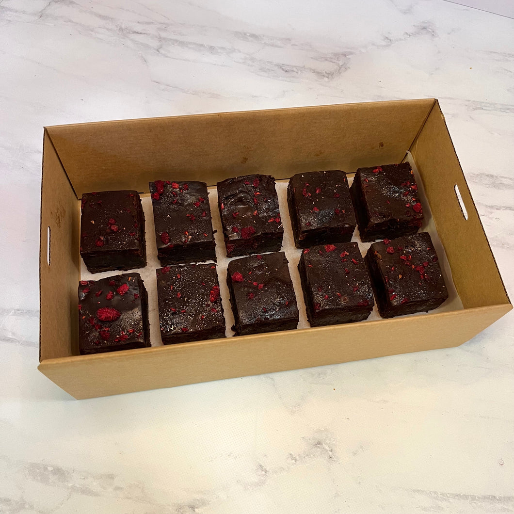 Raspberry Brownie Box