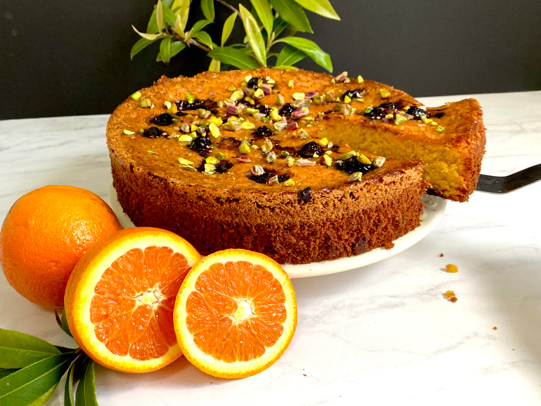 Almond & Orange Blackberry Cake