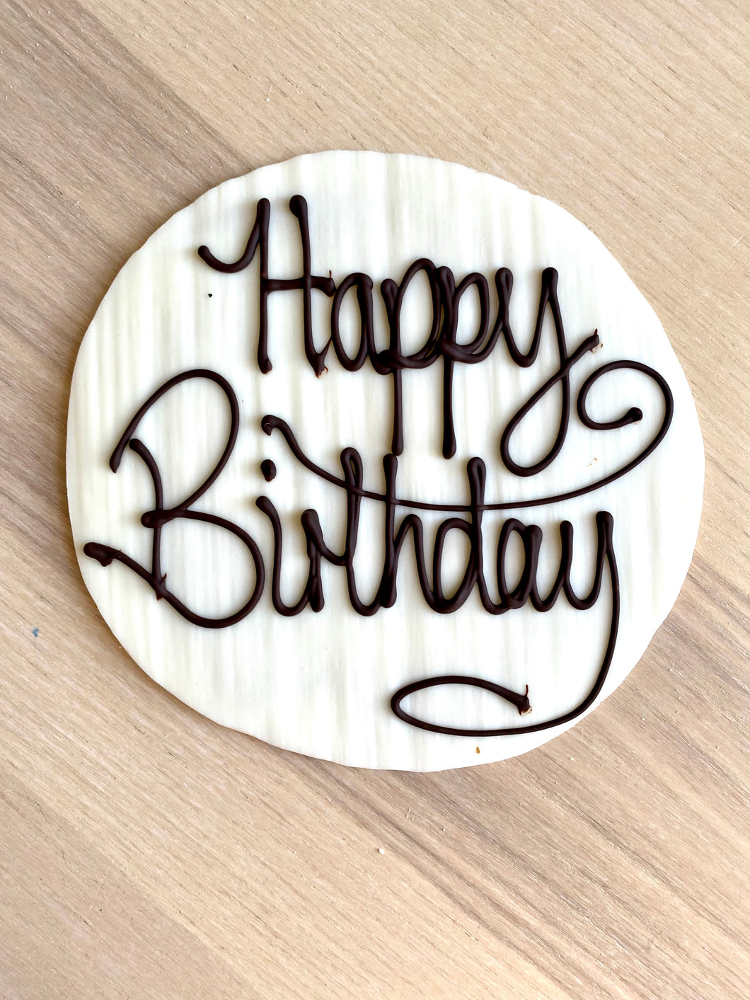 Chocolate Plaque cake topper